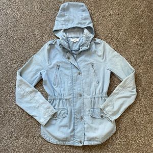 Light Blue Lydelle Hooded Jacket Size Small